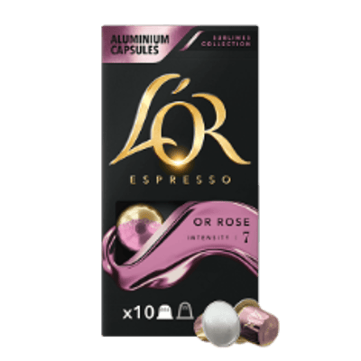 les espressos gourmets classiques or rose