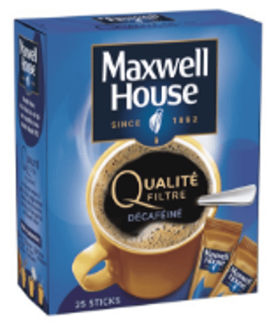 maxwell house cafe soluble decafeine disponible sticks